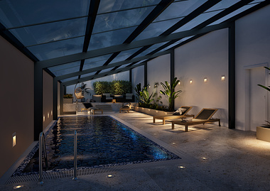 3D Visualization for a Luxury Swimming Pool