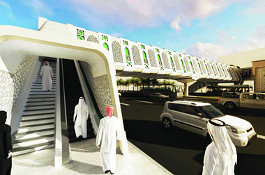Pedestrian bridge in KSA