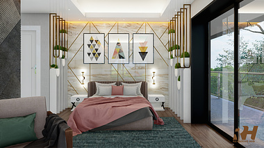 Interior Design of a bedroom
