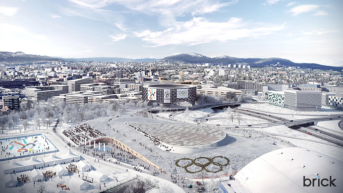  - http://www.brickvisual.com
Visualizations of the extended Jordal Amfi arena for the 2022 Winter Olympics. In October, 2014 the Norwegian government withdrew the state support of the project, and thus Norway's bid to be the host for the Olympic games.

Architect: LINK Arkitektur AS




