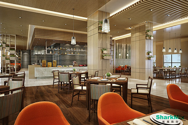 restaurant interior rendering