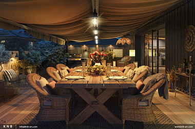 CGI Interior_Living - Outdoor Dining room