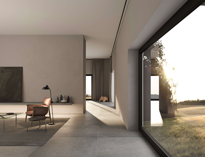 Renderings and interior design for a house in Brussels, Belgium. 

Large openings, soft transitions and tactile surfaces give shape to this beautiful house in the outskirts of Brussels, Belgium.