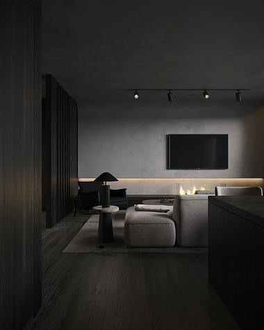 CGI - Dark Living Room