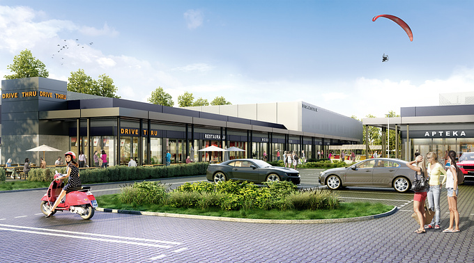  - http://
Shopping Center. 3ds Max, Vray, Adobe Photoshop.
