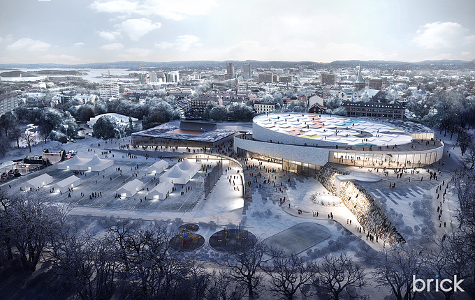 http://www.brickvisual.com
Visualizations of the extended Jordal Amfi arena for the 2022 Winter Olympics. In October, 2014 the Norwegian government withdrew the state support of the project, and thus Norway's bid to be the host for the Olympic games.

Architect: LINK Arkitektur AS





