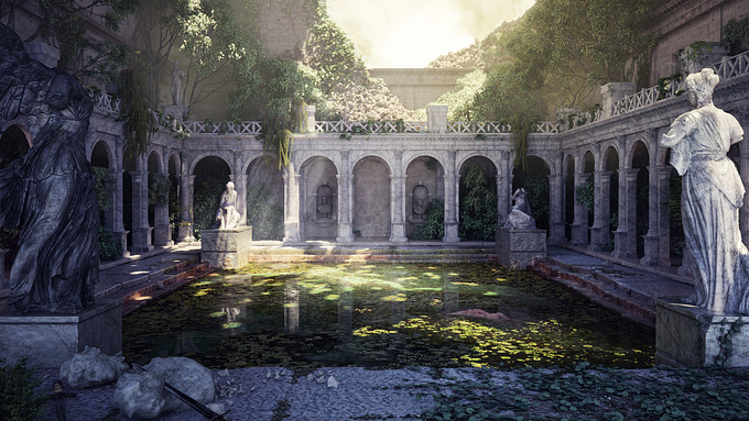 http://bartosz-domiczek.com
Terme Erculee in Mediolanum, 495 AD. The indolent years after the invasions of Ostrogoths and Lombards.

https://www.behance.net/gallery/26297471/The-Fall-of-Rome