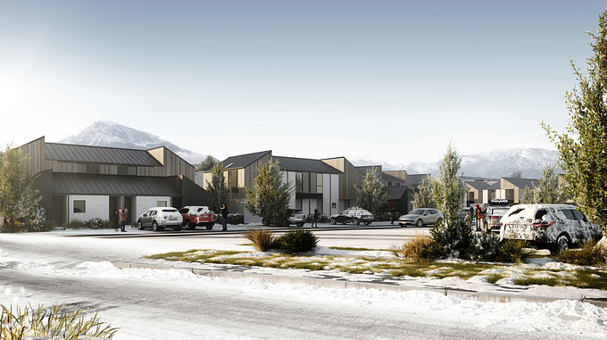 Riverside Residences is a favourite project from the archives. Produced in 2019, these images were part of the marketing collateral which we created to launch this project.

The development is located in Wanaka, an alpine town in the south island of New Zealand. Our exterior renders capture the beautiful, rugged landscape of the region while the interiors encapsulate the alpine aesthetic.