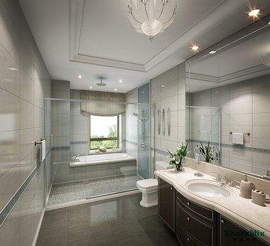 Bathroom Interior rendering