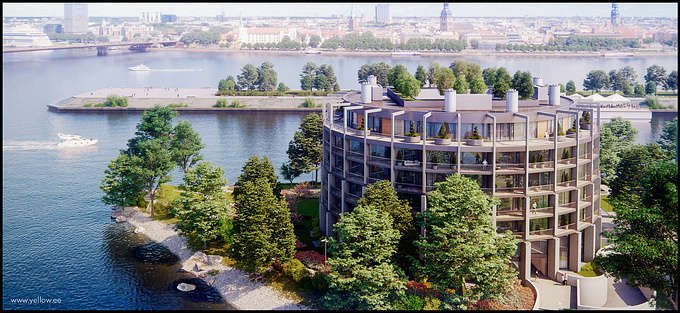 yellow studio - http://www.yellow.ee
Beautiful river view residence. in the center of Riga, Latvia.
