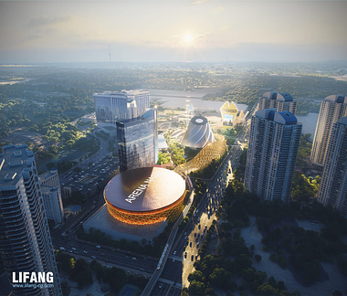 Arena Stadium Design 3d rendering by Lifang Vision