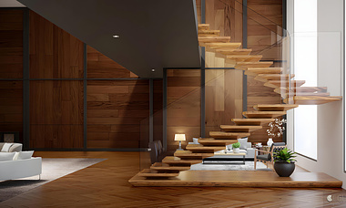 Staircase Designs 3D Rendering