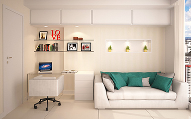 Modern apartment office