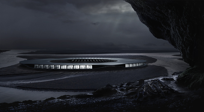 Two days personal project inspired by a mix of Westworld and an unbuilt project designed by Zumthor.