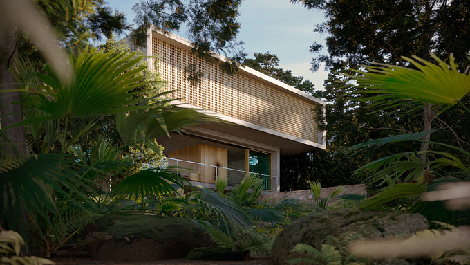 Text description provided by the architects. Casa Azul is a case study on how to build amidst lush and protected nature, without damaging it. The land is located in Serra do Guararu, a coastal region of the Atlantic Forest in the state of São Paulo, just 500 meters away from Iporanga Beach. As it is an environmental protection area, the architecture had to work within strict parameters to fully preserve the existing landscape.