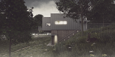 Concept design for modern dwelling in rural Irelan