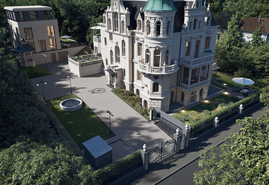 External visualization of a villa in Wiesbaden