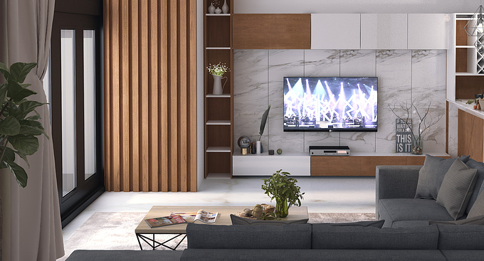 Hi all,
This is the my project, Living room
Software : 3dsmax, Vray and Ps 
I hope you like it !