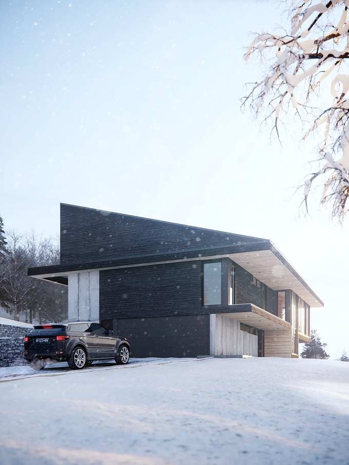 VisEngine Digital Solutions - http://www.visengine.com
Perhaps now is not the time for straight lines and sharp corners. The cold and snow are already behind and definitely the winter is not coming. 
Anyway, VisEngine presents a 3D remake of Villa Vingt photograph designed by Bourgeois/Lechasseur architects.
