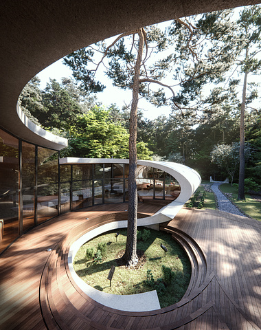 Shell House by Artechnic Architects - Patio