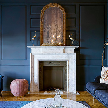 The Blue Room - Fireplace