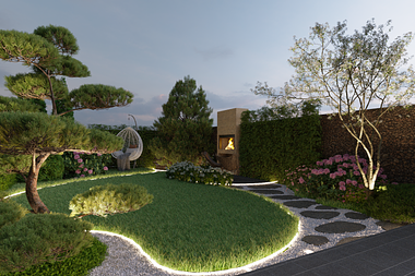 Visualization and design of a private garden.