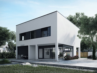 Family house exterior rendering