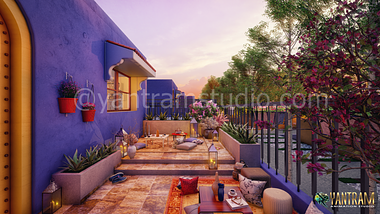 ​3d exterior modeling: animation, studio, design, resort, villa,  exterior, natural, house, back yard, 3D, architectural, Luxury