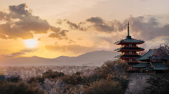 As an immense fan of the Japanese culture, I've always wanted to endeavor out something involving the amazing architecture of Japan and "kiyomizu-dera" was my first trial.