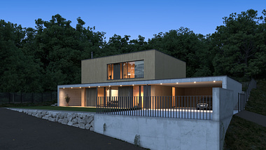 Modern house visualization
