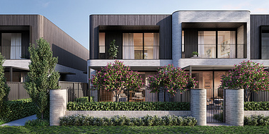 Contemporary Townhouse Units - Exterior View