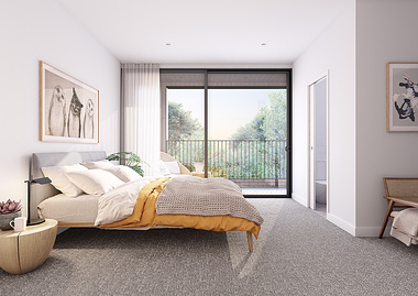 Contemporary Townhouse Units - Master Bedroom