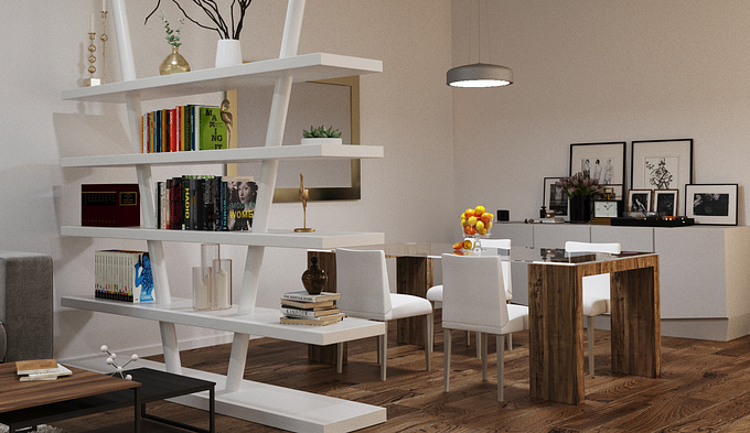Living Room in corona render