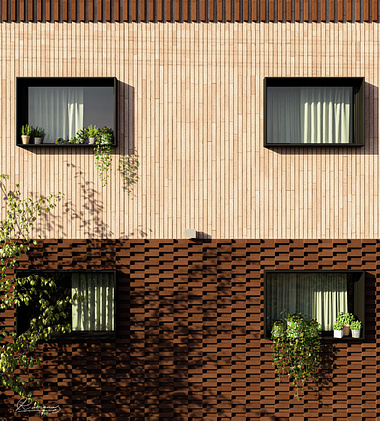 Brick facade design
