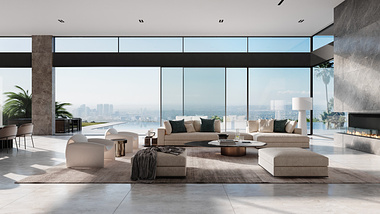 Interior Visualization: Penthouse in Los Angeles