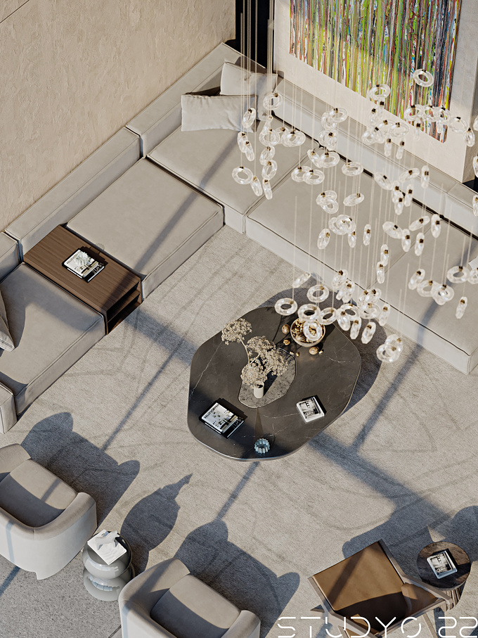 Loft Villa Living Room Design

- Type: Loft Villa Living Room Design
- Software Used: 3dsmax 2019 / Corona Render
- Role: Interior Design: Modeling and Visualization
- Resolution: 5000x3000
- Location: Mugla / Turkey
- Year: 2023
