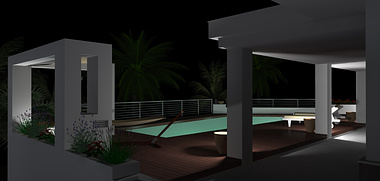 Terraza con piscina