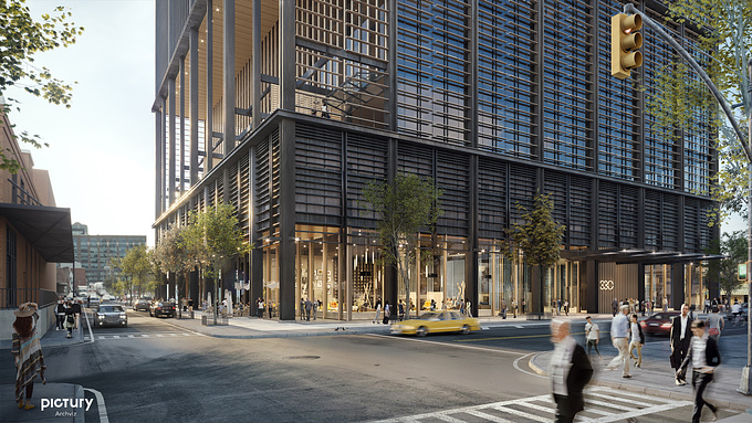“The Porch,” situated on 330 North Green, will feature a five-story open-air deck, and series of luxury amenities to support the new office environment.