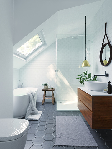 Roof Light Bathroom | California | DEER Design