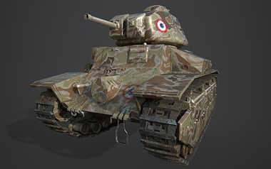 WWII French Tank Renault D2
