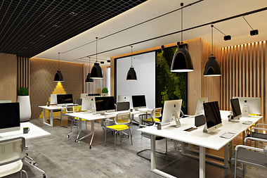 3D rendering for Office Interior by ArchiCGI