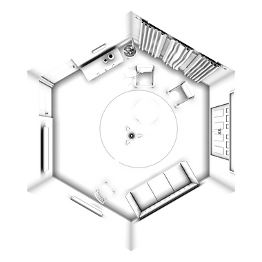 Hexagon Room Interior