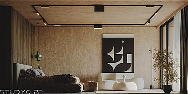 Loft Villa Living Room Design