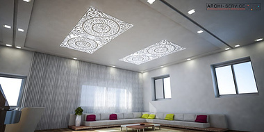 Moroccan islamic ceiling pattern design
