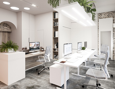 Office in bright colors