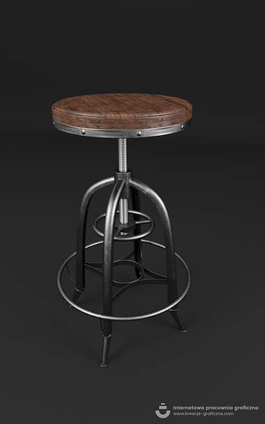 Vintage twisted stool
