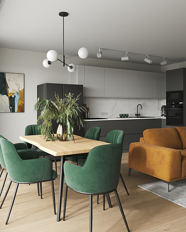 Apartment in Tallinn (kitchen and living room combo)