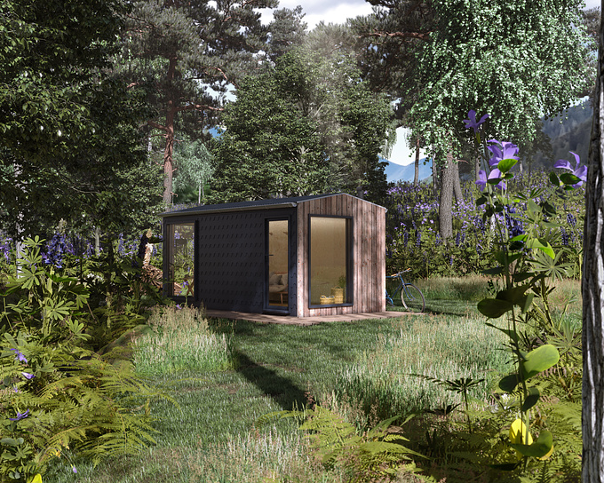 ROOM is a garden office, workshop or flexible space with unlimited scope for customisation. We talked to the designer about various options as to what environment would be best and used our skills to showcase Room in a lakeside setting and set the scene with fully 3D assets.