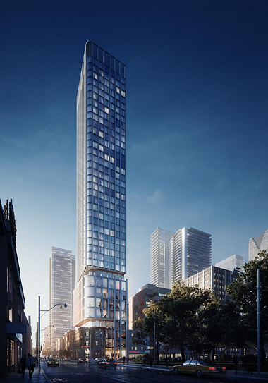 3D exterior visualization Queen Tower, Toronto