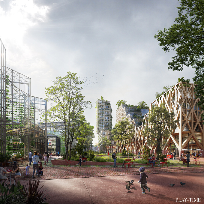 Congratulations to ACME London for winning the New Metro Campus in Düsseldorf. [Images by PLAY-TIME Barcelona]